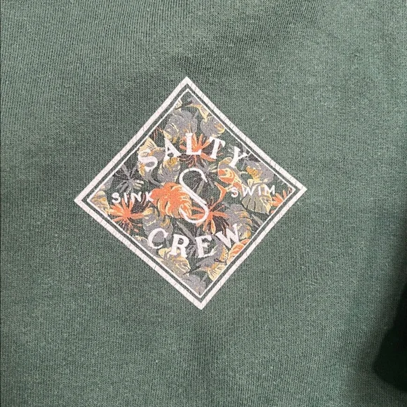 Salty Crew Boys Green Sweatshirt Size Medium - Picture 2 of 7